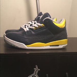 Jordan 3 “Michigan” Custom Size 10.5